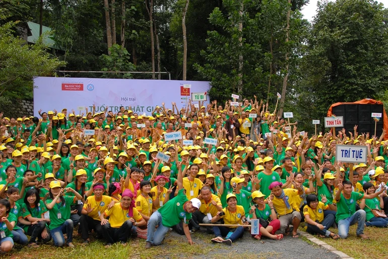 Hội trại Tuổi trẻ Phật giáo do Báo Giác Ngộ tổ chức - Ảnh: Bảo Toàn