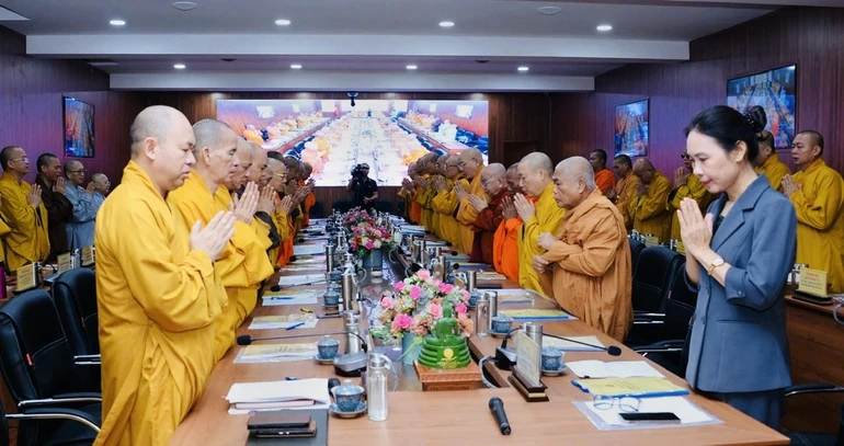 Hội nghị kỳ 5 - khóa IX của Ban Thường trực Hội đồng Trị sự GHPGVN diễn ra tại thiền viện Quảng Đức, TP.HCM - Ảnh: Bảo Toàn/BGN