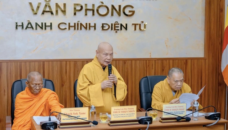 Trưởng lão Hòa thượng Thích Thiện Nhơn cho biết Ban Trị sự GHPGVN tỉnh, thành phố mới sẽ bắt đầu hoạt động Phật sự vào ngày 15-7-2025
