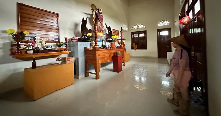 Nhờ chùa Long Quang mà nhiều người dân thôn Mỹ Xuân được an toàn trong trận lũ lịch sử