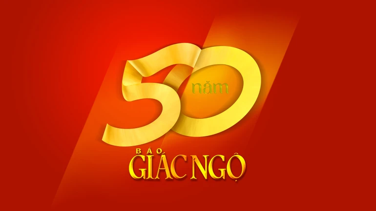 Biểu trưng cho sự kiện 50 năm ngày Báo Giác Ngộ ra số đầu tiên