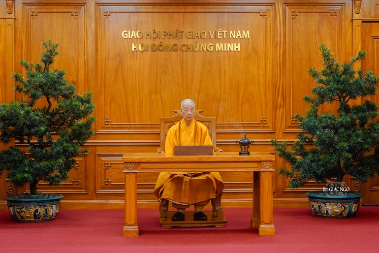 Đại lão Hòa thượng Thích Trí Quảng, Pháp chủ Giáo hội Phật giáo Việt Nam - Ảnh: Nguyện Truyền/BGN