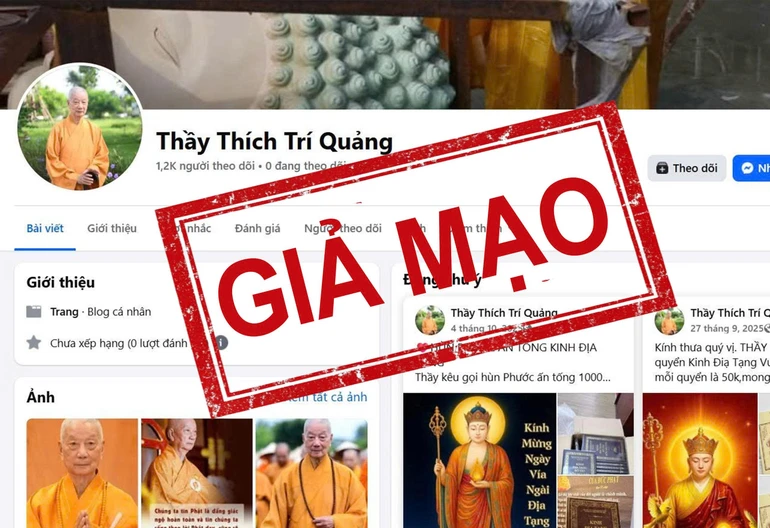 Tự lập Facebook cá nhân và nhóm, lấy hình ảnh Đức Pháp chủ GHPGVN để tạo niềm tin nhằm trục lợi