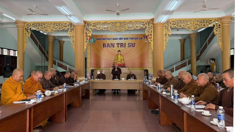 Ban Trị sự GHPGVN tỉnh Gia Lai họp triển khai hoạt động Phật sự