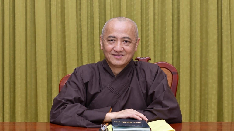 Hòa thượng Thích Huệ Thông, Phó Chủ tịch Hội đồng Trị sự được Ban Thường trực Hội đồng Trị sự công cử tham gia Ban Trị sự Phật giáo tỉnh Khánh Hòa - Ảnh: Bảo Toàn/BGN