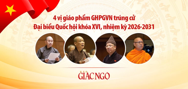 4 vị giáo phẩm thuộc GHPGVN trúng cử đại biểu Quốc hội khóa XVI, nhiệm kỳ 2026-2031 - Thiết kế: Hạnh Đăng/BGN