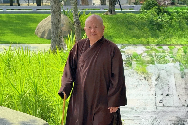 Hòa thượng Thích Thiện Minh, Phó Trưởng ban Tăng sự GHPGVN TP.HCM, nguyên Trưởng ban Trị sự GHPGVN TP.Thủ Đức (cũ) - Ảnh: Nguyện Truyền/BGN 