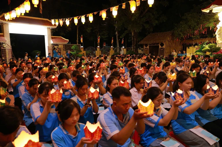 Lễ cầu nguyện mùa thi năm 2026 với chủ đề "Thắp sáng ước mơ" tại tịnh xá Ngọc Thạnh, xã Giồng Riềng, tỉnh An Giang