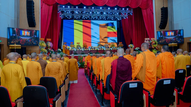 Phiên trù bị Đại hội đại biểu Phật giáo tỉnh An Giang lần thứ I, nhiệm kỳ 2026-2031 - Ảnh: Nguyện Truyền/BGN