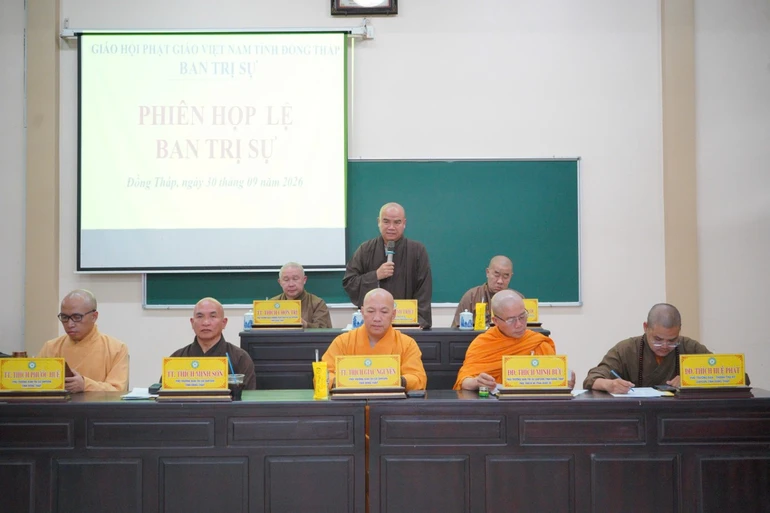 Ban Trị sự GHPGVN tỉnh Đồng Tháp tổng kết hoạt động Trung thu năm 2026 và triển khai một số Phật sự thời gian tới