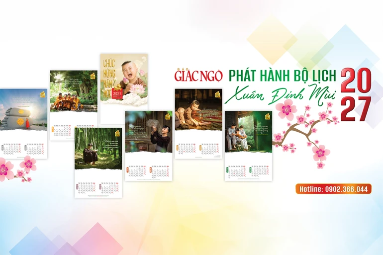 Bộ lịch 2027 - Đinh Mùi do Báo Giác Ngộ phát hành