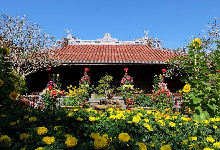 Ngôi cổ tự Viên Giác vẫn giữ trong mình nét bình yên, tĩnh lặng của chốn thiền môn giữa lòng đô thị cổ Hội An - Ảnh: Nguyễn Cường