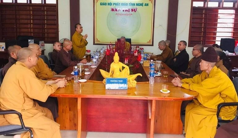 Hội nghị Ban Thường trực Ban Trị sự tỉnh Nghệ An, sáng 11-3