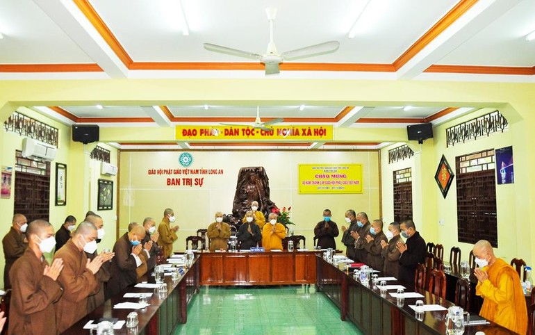 Ban Trị sự Phật giáo tỉnh Long An họp, triển khai Phật sự cuối năm, tại chùa Thiên Châu