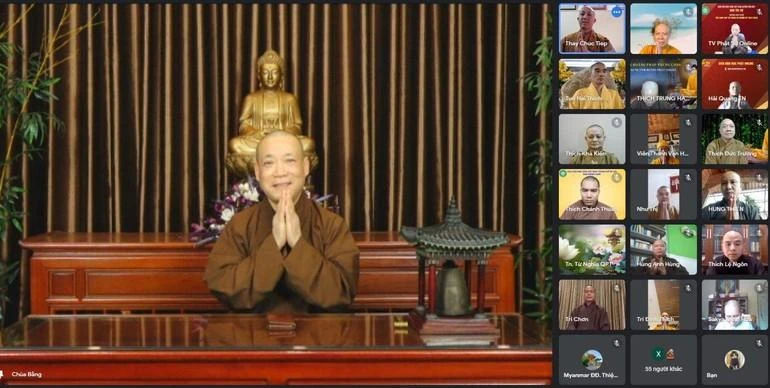 Hòa thượng Thích Bảo Nghiêm phát biểu khai mạc - Ảnh: Thái Hà