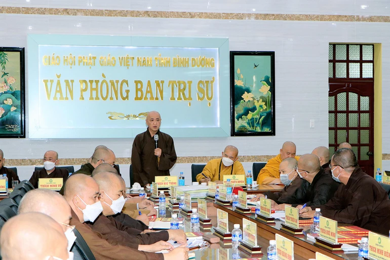Ban Trị sự GHPGVN tỉnh họp định kỳ triển khai hoạt động Phật sự
