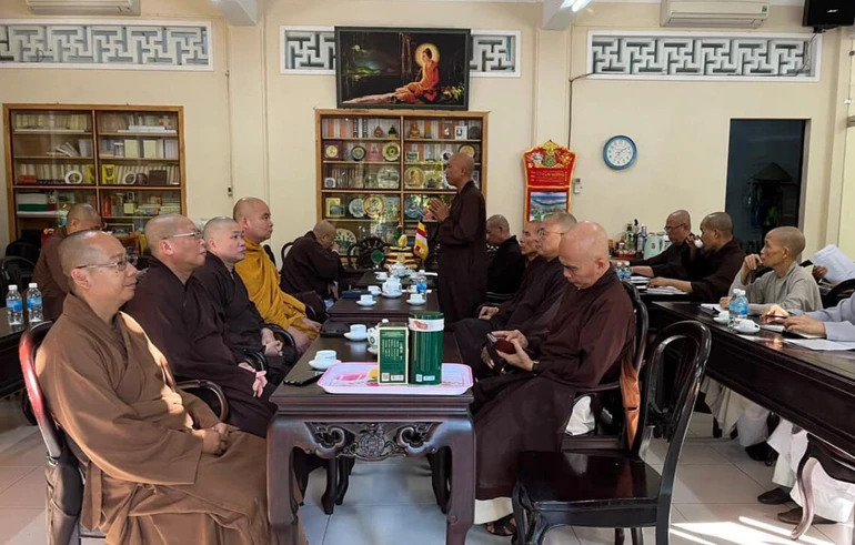  Ban Thường trực Ban Trị sự GHPGVN tỉnh họp báo cáo, tổng kết sự kiện 60 năm Bồ-tát Thích Quảng Đức vị pháp thiêu thân