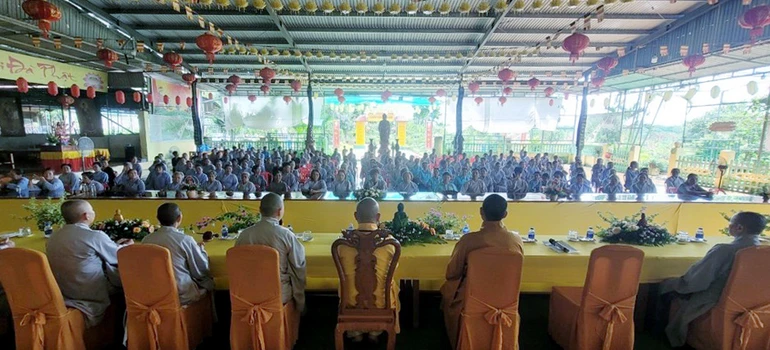 Khóa tu định kỳ của Tăng Ni và Phật tử huyện biên giới Bù Gia Mập