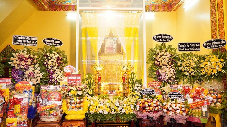 Di ảnh Trưởng lão Hòa thượng Danh Nhưỡng tại chùa Láng Cát