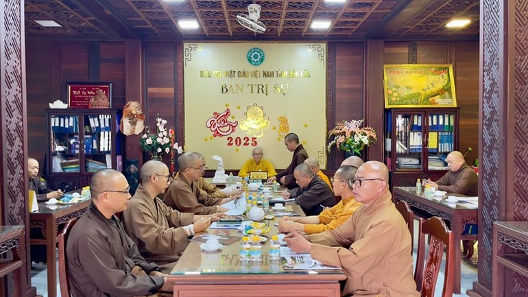 Buổi họp của Ban Thường trực Ban Trị sự GHPGVN tỉnh nhằm triển khai các Phật sự quan trọng