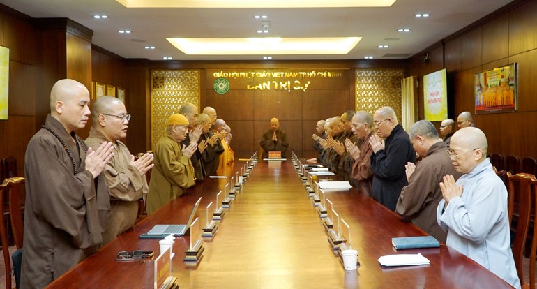 Ban Thường trực Ban Trị sự TP.HCM họp vào sáng nay, 16-6 - Ảnh: H.D/BGN