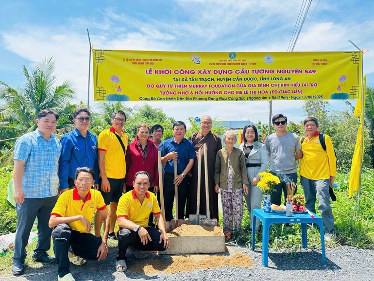 Khởi công cầu Tường Nguyên 549 được khởi công tại xã Tân Trạch, H.Cần Đước