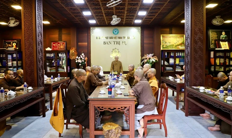 Ban Thường trực Ban Trị sự GHPGVN tỉnh có buổi họp bất thường nhằm triển khai các Phật sự quan trọng