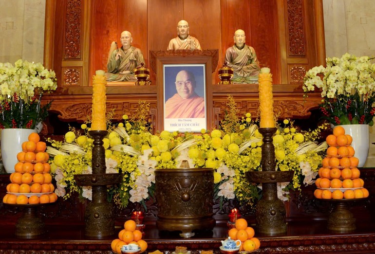 Di ảnh Hòa thượng Thích Tâm Châu tại Tổ đường Việt Nam Quốc Tự