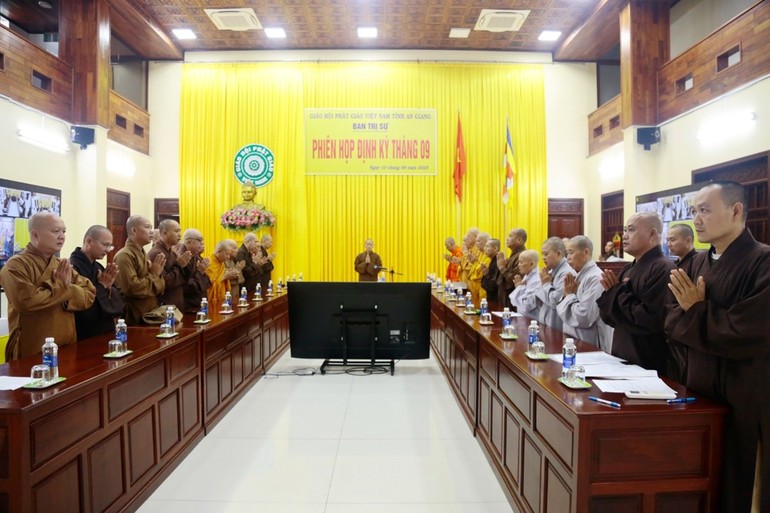 Ban Thường trực Ban Trị sự GHPGVN tỉnh tổ chức họp trực tuyến, triển khai hoạt động Phật sự