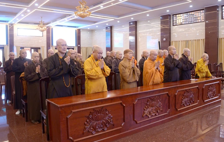 Ban Tổ chức họp kiểm tra tiến độ chuẩn bị tổ chức Đại hội tại Việt Nam Quốc Tự - Ảnh: Bảo Toàn/BGN