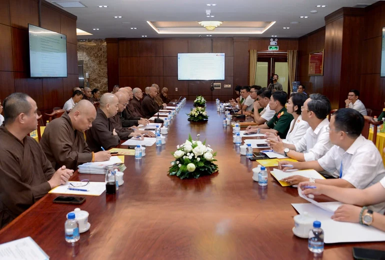 Buổi họp của Ban Tổ chức Đại hội với đại diện các cơ quan chức năng - Ảnh: Bảo Toàn/BGN