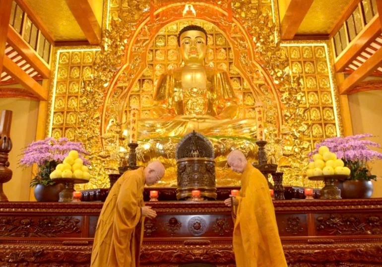 Lễ tác pháp An cư Phật lịch 2567 (năm 2023) tại Việt Nam Quốc Tự - Ảnh: Bảo Toàn/BGN