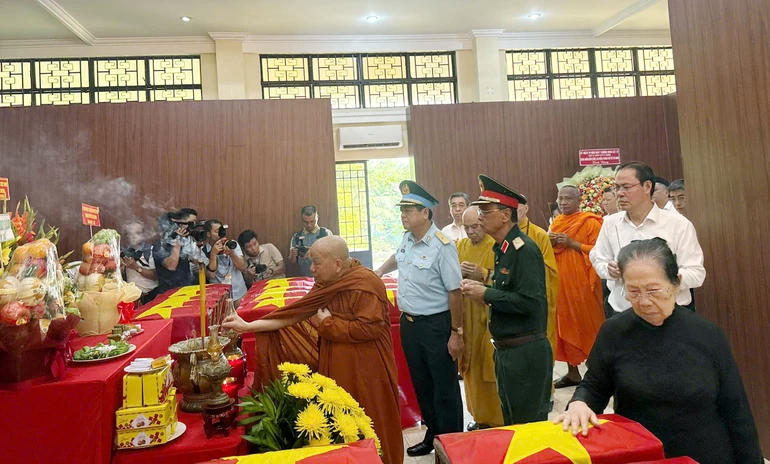 Hài cốt liệt sĩ được tìm thấy, quy tập tại Nhà tưởng niệm Công viên Lê Thị Riêng