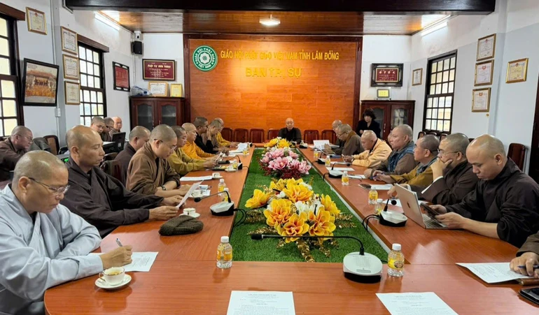 Ban Thường trực Ban Trị sự Phật giáo tỉnh họp rà soát công tác chuẩn bị Đại hội Phật giáo tỉnh lần thứ I