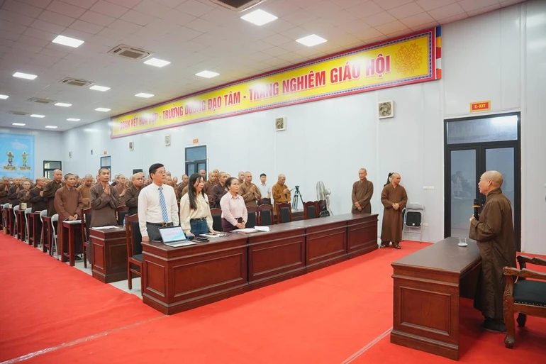Lớp bồi dưỡng kỹ năng trụ trì tại Trung tâm Văn hóa Phật giáo Thủ đô (xã Bát Tràng)