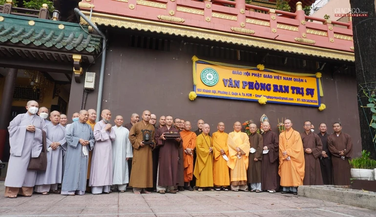 Văn phòng mới của Ban Trị sự GHPGVN quận 4 được đặt tại chùa Long Bửu 