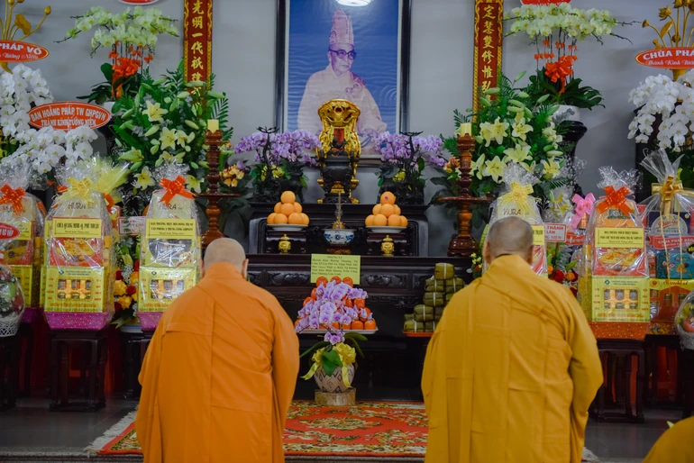 Tưởng niệm húy kỵ lần thứ 23 Hòa thượng Thích Định Quang, nguyên Thành viên Hội đồng Chứng minh - Ảnh: Đăng Huy