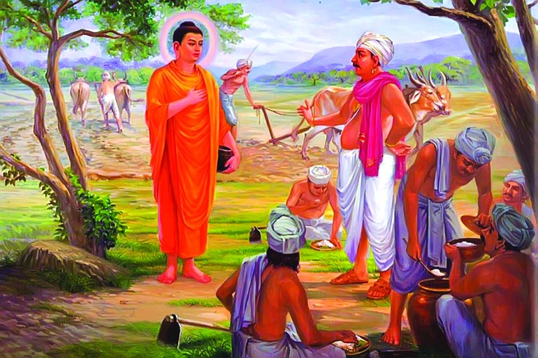 Lòng tin là hạt giống/Khổ nhọc mưa đúng thời/Trí tuệ là cày, ách/Tâm hổ thẹn là trục/Tự giữ gìn chánh niệm/Đấy là khéo điều phục