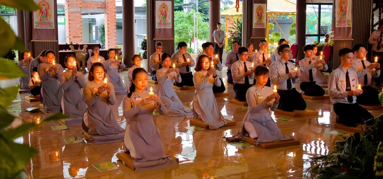 Huynh trưởng phát nguyện tại lễ thọ cấp