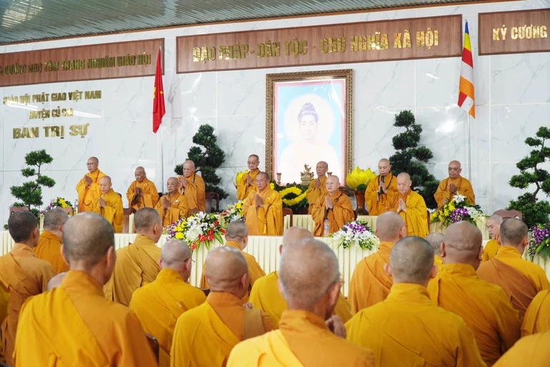 Ban Trị sự GHPGVN H.Củ Chi khai giảng khóa An cư kiết hạ Phật lịch 2569