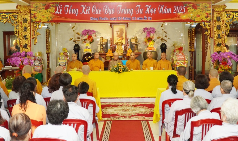 Chùa Hưng Phước tổng kết các đạo tràng tu học năm 2025