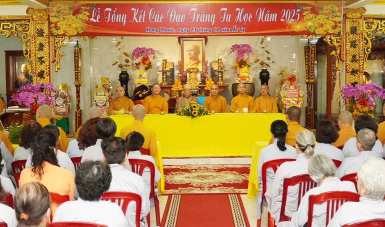 Chùa Hưng Phước tổng kết các đạo tràng tu học năm 2025
