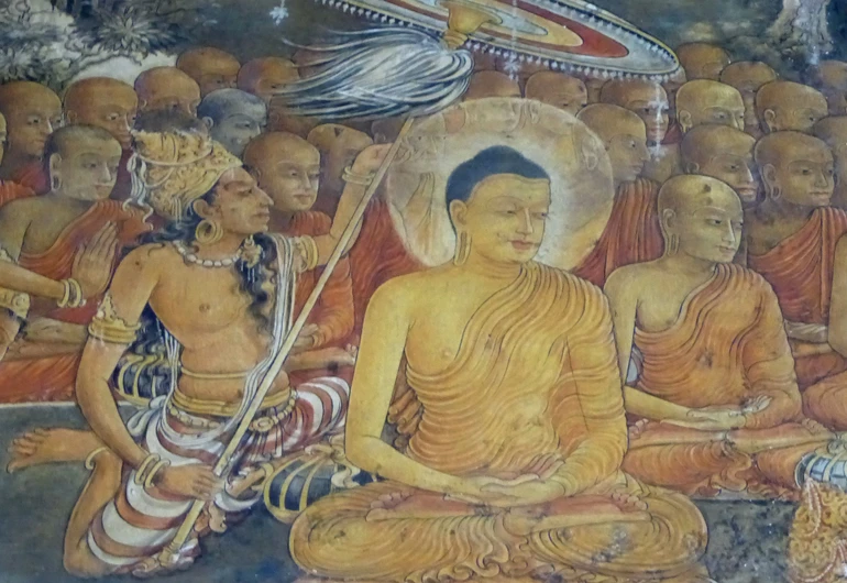 "Giữ giới, trí tuệ sáng/ Tự tu tập thiền định/ Ngay thẳng, tâm chánh niệm/ Sầu não đều diệt tận"
