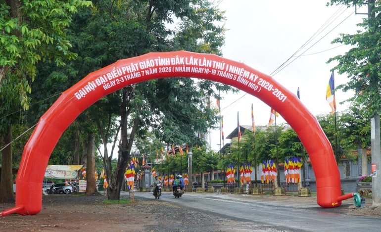 Đại hội đại biểu Phật giáo tỉnh Đắk Lắk lần thứ I, nhiệm kỳ 2026-2031, sẽ được diễn ra trong hai ngày 2 và 3-7-2026 - Ảnh: Như Danh/BGN
