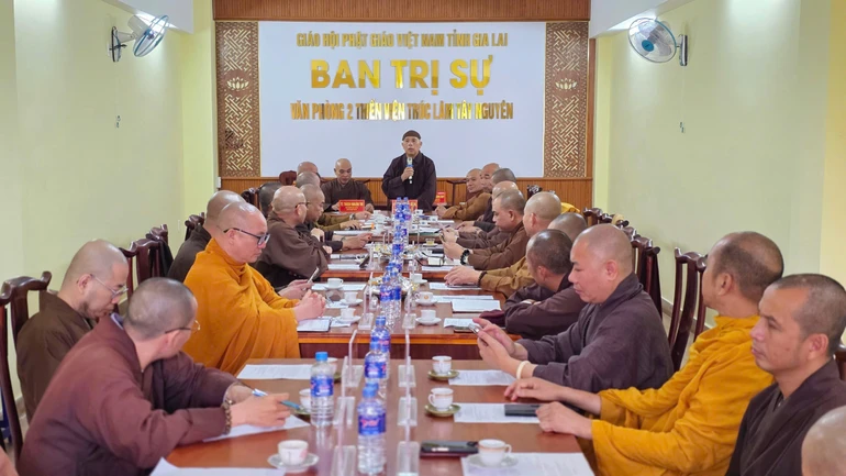 Ban Trị sự GHPGVN tỉnh Gia Lai họp triển khai công tác Phật sự
