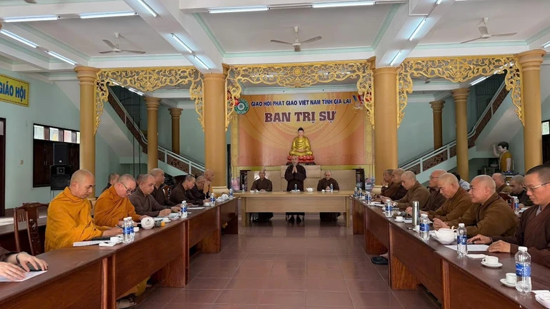 Ban Trị sự GHPGVN tỉnh Gia Lai họp triển khai hoạt động Phật sự