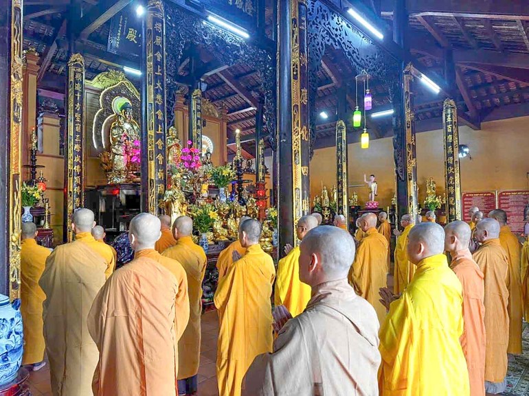 40 hành giả Tăng trường hạ tập trung tổ đình Long Thạnh tác pháp an cư