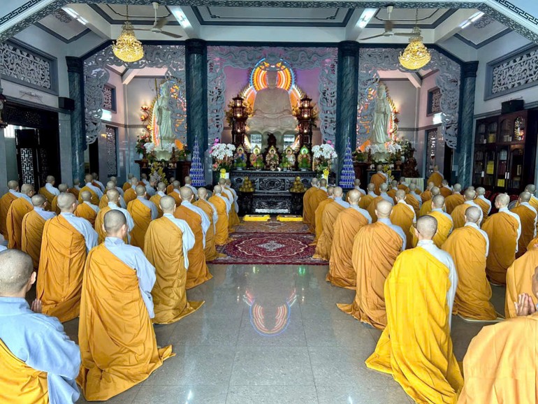 Lễ tác pháp an cư kiết hạ Phật lịch 2569 tại trường hạ Kim Sơn