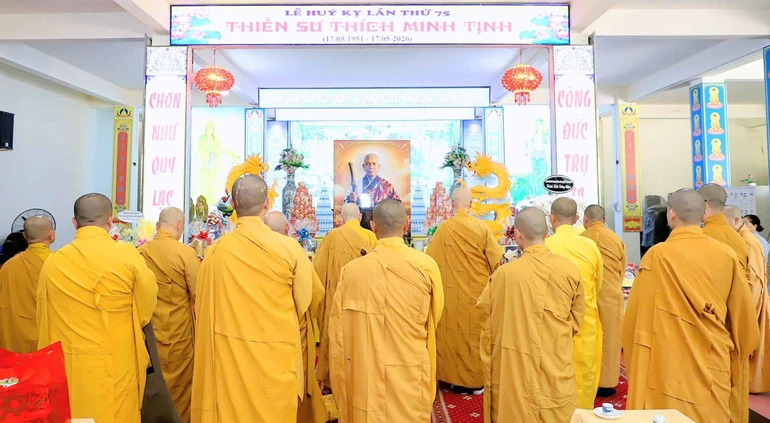 Trang nghiêm Lễ húy kỵ lần thứ 75 Thiền sư Minh Tịnh - vị Tổ khai sơn chùa Thiên Chơn (phường Thuận An, TP.HCM)