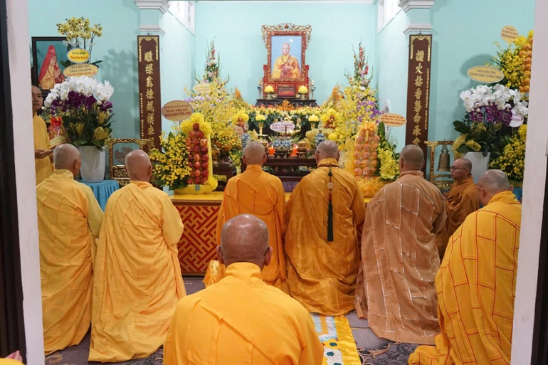Trang nghiêm Lễ tưởng niệm húy nhật Trưởng lão Hòa thượng Thích Quang Thể tại chùa Quang Thọ (phường Cẩm Lệ, TP.Đà Nẵng)